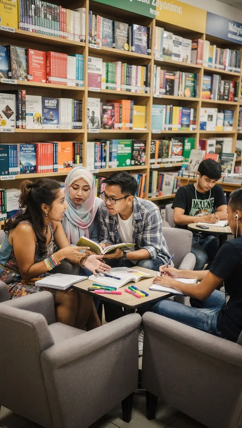 An open textbook with highlighted notes and a coffee cup beside it on a study desk.